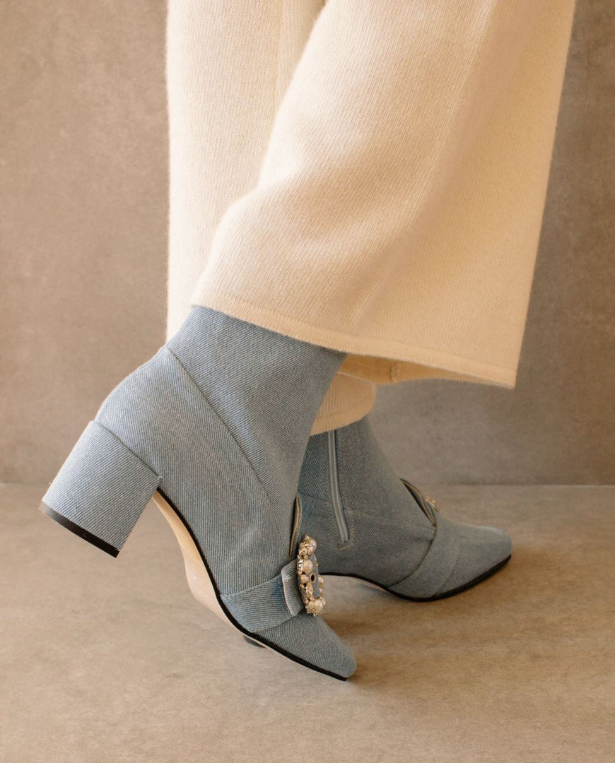 Alohas Shoes Store 39 Alohas Shoes Store -Alohas Shoes Store antassia denim blue ankle boots alohas